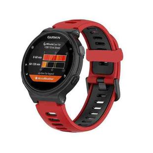 For Garmin Forerunner 735 / 235 Two-color Silicone Watch Band(Red+Black)