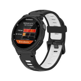 For Garmin Forerunner 735 / 235 Two-color Silicone Watch Band(Black+White)