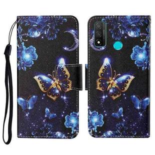 For Huawei P smart 2020 Colored Drawing Pattern Horizontal Flip Leather Case with Holder & Card Slots & Wallet & Lanyard(Moon Butterfly)