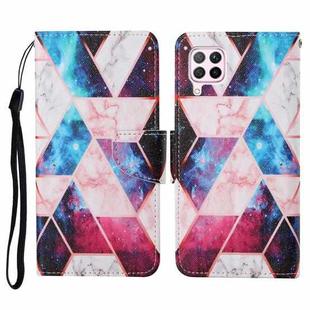 For Huawei P40 lite Colored Drawing Pattern Horizontal Flip Leather Case with Holder & Card Slots & Wallet & Lanyard(Starry Marble)