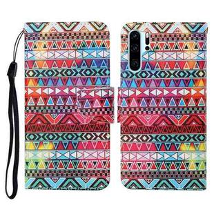 For Huawei P30 Pro Colored Drawing Pattern Horizontal Flip Leather Case with Holder & Card Slots & Wallet & Lanyard(Tribal Ethnic Style)