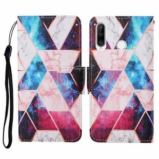 For Huawei P30 lite Colored Drawing Pattern Horizontal Flip Leather Case with Holder & Card Slots & Wallet & Lanyard(Starry Marble)