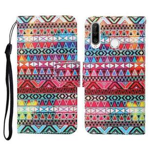 For Huawei P30 lite Colored Drawing Pattern Horizontal Flip Leather Case with Holder & Card Slots & Wallet & Lanyard(Tribal Ethnic Style)