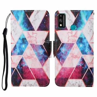 For Honor 9X Lite Colored Drawing Pattern Horizontal Flip Leather Case with Holder & Card Slots & Wallet & Lanyard(Starry Marble)