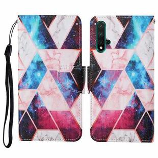 For Honor 20 Colored Drawing Pattern Horizontal Flip Leather Case with Holder & Card Slots & Wallet & Lanyard(Starry Marble)
