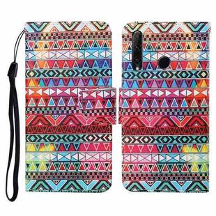 For Honor 20i / 10i / 20 lite Colored Drawing Pattern Horizontal Flip Leather Case with Holder & Card Slots & Wallet & Lanyard(Tribal Ethnic Style)