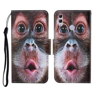 For Honor 10 Lite Colored Drawing Pattern Horizontal Flip Leather Case with Holder & Card Slots & Wallet & Lanyard(Orangutan)