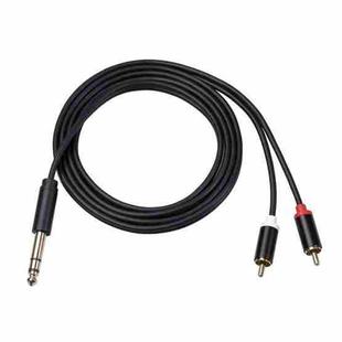 3685 6.35mm Male to Double RCA Male Stereo Audio Cable, Length:1.5m