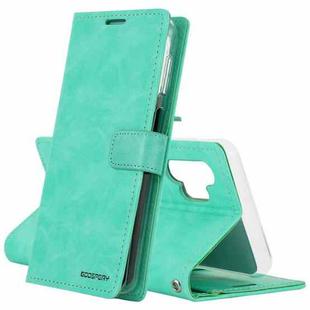For Samsung Galaxy A32 5G/4G GOOSPERY BLUE MOON DIARY Crazy Horse Texture Horizontal Flip Leather Case With Bracket & Card Slot & Wallet(Mint Green)