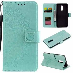 For LG Stylo 5 Totem Flower Embossed Horizontal Flip TPU + PU Leather Case with Holder & Card Slots & Wallet(Green)