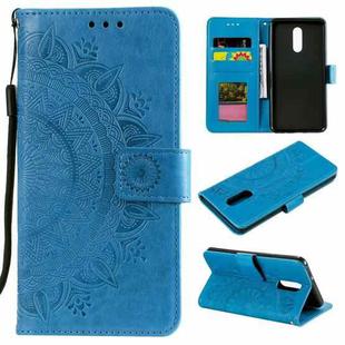 For LG Stylo 5 Totem Flower Embossed Horizontal Flip TPU + PU Leather Case with Holder & Card Slots & Wallet(Blue)
