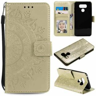For LG G6 Totem Flower Embossed Horizontal Flip TPU + PU Leather Case with Holder & Card Slots & Wallet(Gold)