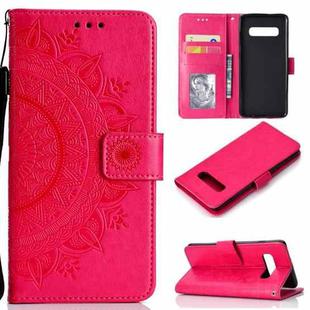 For V60 ThinQ 5G Totem Flower Embossed Horizontal Flip TPU + PU Leather Case with Holder & Card Slots & Wallet(Red)