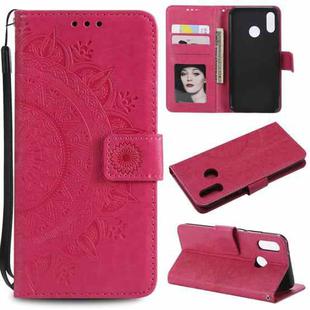 For Huawei P20 Lite Totem Flower Embossed Horizontal Flip TPU + PU Leather Case with Holder & Card Slots & Wallet(Red)