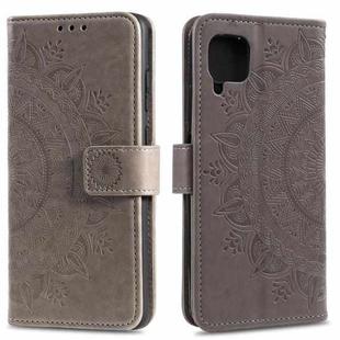 For Huawei P40 Lite Totem Flower Embossed Horizontal Flip TPU + PU Leather Case with Holder & Card Slots & Wallet(Grey)