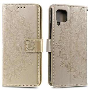 For Huawei P40 Lite Totem Flower Embossed Horizontal Flip TPU + PU Leather Case with Holder & Card Slots & Wallet(Gold)
