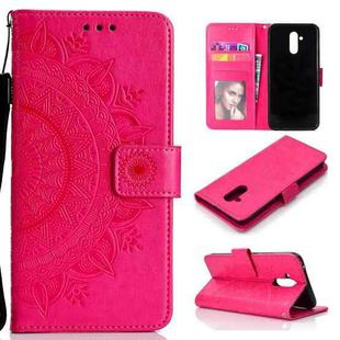 For Huawei Mate 20 Lite Totem Flower Embossed Horizontal Flip TPU + PU Leather Case with Holder & Card Slots & Wallet(Red)