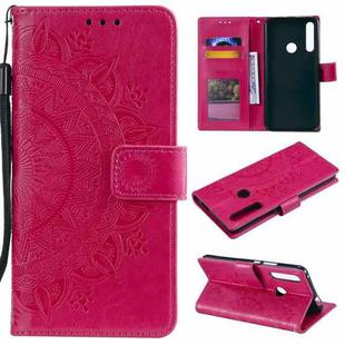 For Huawei P smart Z Totem Flower Embossed Horizontal Flip TPU + PU Leather Case with Holder & Card Slots & Wallet(Red)