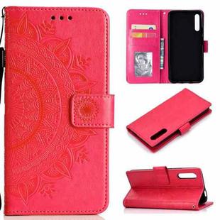 For Huawei Honor 9X Totem Flower Embossed Horizontal Flip TPU + PU Leather Case with Holder & Card Slots & Wallet(Red)