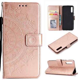 For Sony Xperia 1 II Totem Flower Embossed Horizontal Flip TPU + PU Leather Case with Holder & Card Slots & Wallet(Rose Gold)