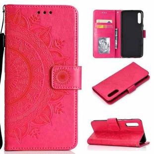 For Sony Xperia 10 II Totem Flower Embossed Horizontal Flip TPU + PU Leather Case with Holder & Card Slots & Wallet(Red)