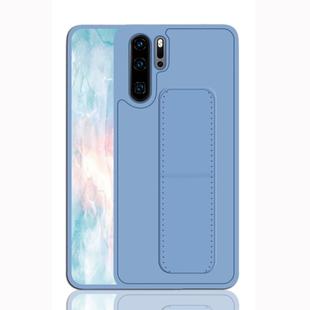 For Huawei P30 Pro Shockproof PC + TPU Protective Case with Wristband & Holder(Blue)