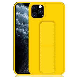 For iPhone 11 Pro Shockproof PC + TPU Protective Case with Wristband & Holder(Yellow)