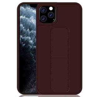 For iPhone 11 Pro Shockproof PC + TPU Protective Case with Wristband & Holder(Coffee)