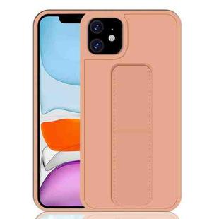 For iPhone 11 Shockproof PC + TPU Protective Case with Wristband & Holder(Rose Gold)