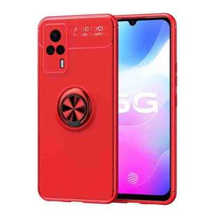 For vivo S9e Metal Ring Holder 360 Degree Rotating TPU Case(Red+Red)