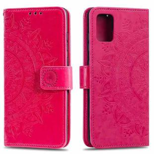 For Motorola Moto G9 Plus Totem Flower Embossed Horizontal Flip TPU + PU Leather Case with Holder & Card Slots & Wallet(Red)