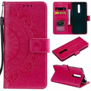 For Xiaomi Redmi K20 / K20 Pro Totem Flower Embossed Horizontal Flip TPU + PU Leather Case with Holder & Card Slots & Wallet(Red)