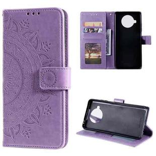 For Xiaomi Mi 10T Lite 5G Totem Flower Embossed Horizontal Flip TPU + PU Leather Case with Holder & Card Slots & Wallet(Purple)