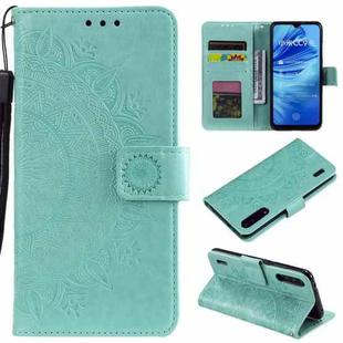 For Xiaomi Mi A3 / CC9e Totem Flower Embossed Horizontal Flip TPU + PU Leather Case with Holder & Card Slots & Wallet(Green)