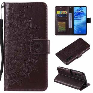 For Xiaomi Mi A3 / CC9e Totem Flower Embossed Horizontal Flip TPU + PU Leather Case with Holder & Card Slots & Wallet(Brown)