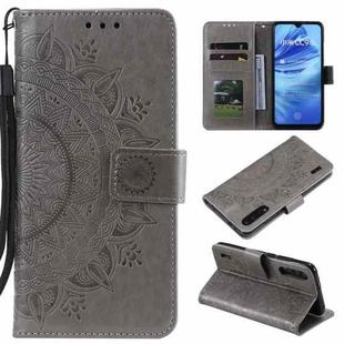 For Xiaomi Mi A3 / CC9e Totem Flower Embossed Horizontal Flip TPU + PU Leather Case with Holder & Card Slots & Wallet(Grey)