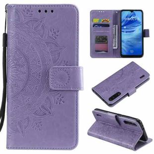 For Xiaomi Mi A3 / CC9e Totem Flower Embossed Horizontal Flip TPU + PU Leather Case with Holder & Card Slots & Wallet(Purple)