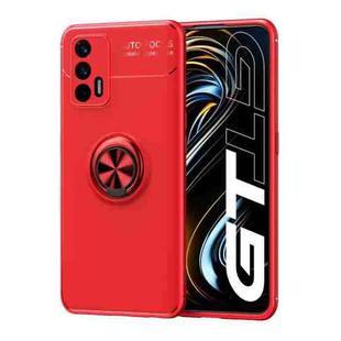 For OPPO Realme GT 5G Metal Ring Holder 360 Degree Rotating TPU Case(Red+Red)