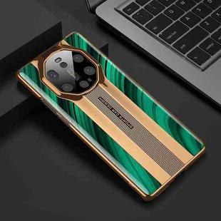 For Huawei Mate 40 RS Porsche Design GKK Electroplating Painted Glass Case(Malachite Green)