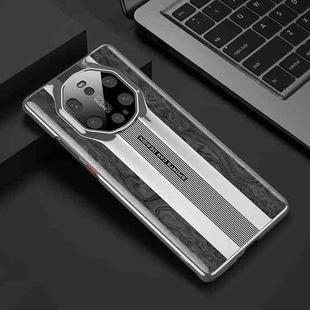 For Huawei Mate 40 RS Porsche Design GKK Electroplating Painted Glass Case(Grey Wood Pattern)