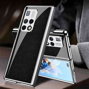 For Huawei Mate X2 GKK Electroplating Painted Glass Phone Case(Cross Pattern)