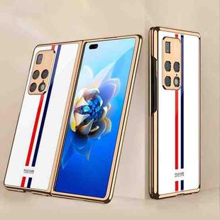 For Huawei Mate X2 GKK Electroplating Painted Glass Phone Case(White)