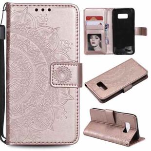 For Samsung Galaxy S10 5G Totem Flower Embossed Horizontal Flip TPU + PU Leather Case with Holder & Card Slots & Wallet(Rose Gold)