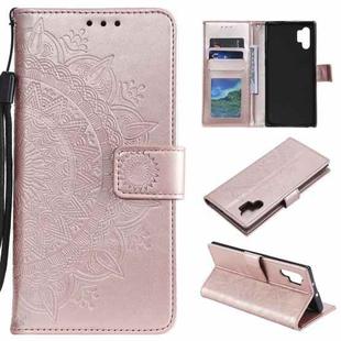 For Samsung Galaxy A32 4G Totem Flower Embossed Horizontal Flip TPU + PU Leather Case with Holder & Card Slots & Wallet(Rose Gold)