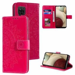 For Samsung Galaxy A42 5G Totem Flower Embossed Horizontal Flip TPU + PU Leather Case with Holder & Card Slots & Wallet(Red)