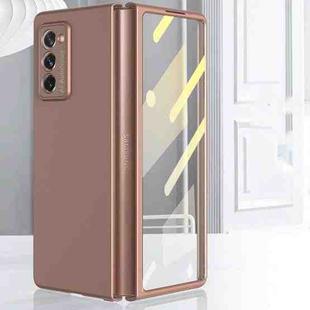 For Samsung Galaxy Z Fold2 5G GKK Ultra-thin Full Coverage Protective Case + Screen Protector(Gold)