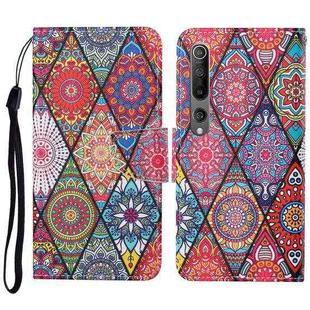 For Xiaomi Mi 10 Colored Drawing Pattern Horizontal Flip Leather Case with Holder & Card Slots & Wallet & Lanyard(Rhombus Totem)