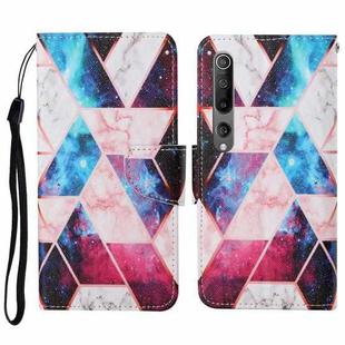 For Xiaomi Mi 10 Colored Drawing Pattern Horizontal Flip Leather Case with Holder & Card Slots & Wallet & Lanyard(Starry Marble)