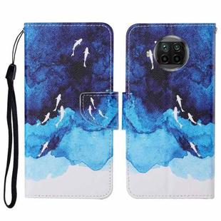 For Xiaomi Mi 10T Lite Colored Drawing Pattern Horizontal Flip Leather Case with Holder & Card Slots & Wallet & Lanyard(Watercolor Fish)