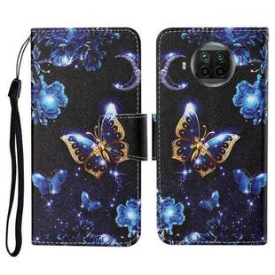 For Xiaomi Mi 10T Lite Colored Drawing Pattern Horizontal Flip Leather Case with Holder & Card Slots & Wallet & Lanyard(Moon Butterfly)